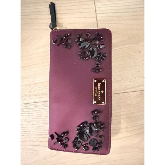 Kate Spade Wilson Road Bradley Backpack - Deep Plum & Wallet